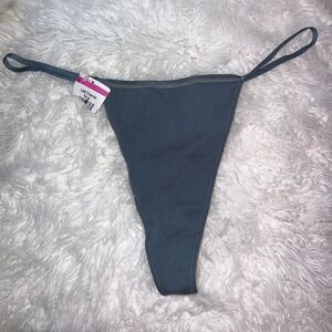SKIMS- Fits Everybody- T-String Thong in Gray Cotton Jersey 3X NWOT